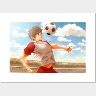 soccer player anime boy Posters and Art